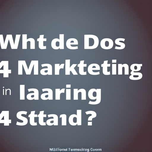 What Does 4p In Marketing Stand For?